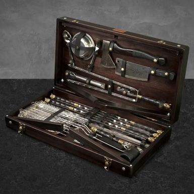 Сет шампуров "Valhalla" в деревянном кейсе-трансформере (40 предметов)