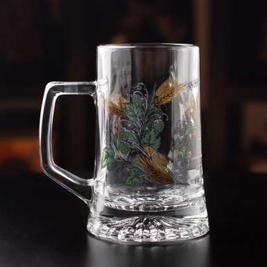 Стеклянный пивной бокал "Bavaria", Германия, начало 20-го века