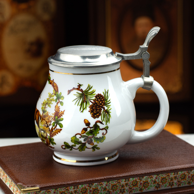 Порцеляновий пивний келих "Elk" з кришкою, Німеччина, кінець 20-го століття