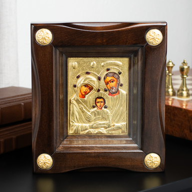 Икона "Святое семейство" в стеклянной раме