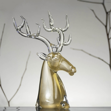 Кришталева статуетка "Gold deer" ручної роботи від Duccio di Segna