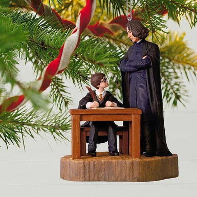 Harry Potter and Severus Snape Christmas Tree Ornament with Sound Effects by Hallmark Keepsake Ornament