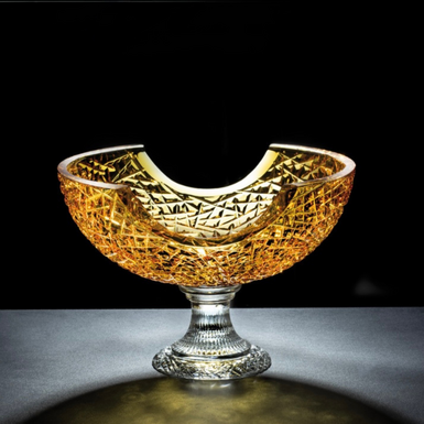 Хрустальная ваза для фруктов с вырезом "Fantasy Essenza" ручной работы от Duccio di Segna