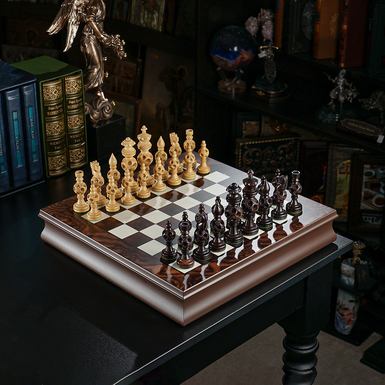 Шаховий набір "Dalmoro" з дерев'яною дошкою (40х40 см) та фігурками від ITALFAMA