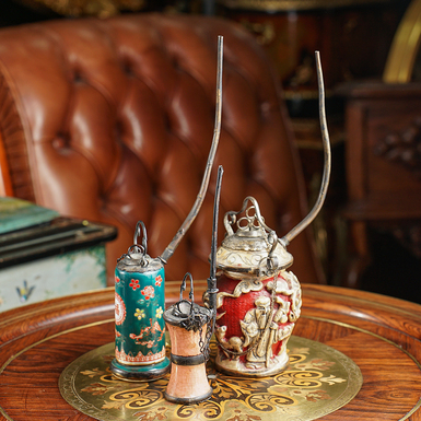 Вінтажний набір з трьох курильниць "Lotus", Азія, середина 20-го століття