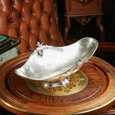 Antique silver bowl "Fleur", Italy, early 20th century