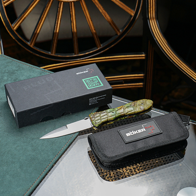 Boker Slim numbered blade (Germany) in olive-brown color