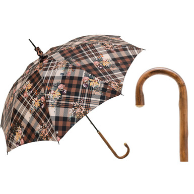 Зонт-трость с деревянной ручкой "Flora" от Pasotti