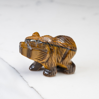Статуэтка медведь из тигрового глаза от Stone art designe (56 г)