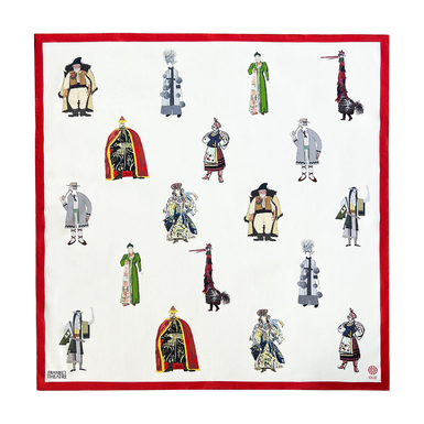 Шелковый платок "Театр Франко" (красный) от OLIZ