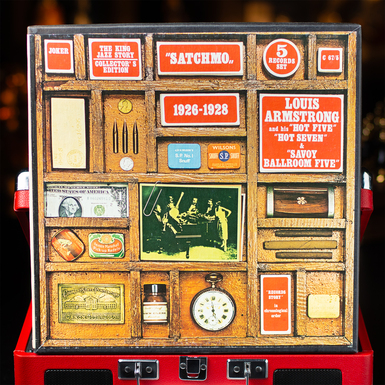 A set of 5 vinyl records: Louis Armstrong And His Hot Five, Hot Seven & Savoy Ballroom Five – Satchmo (1926-1928)