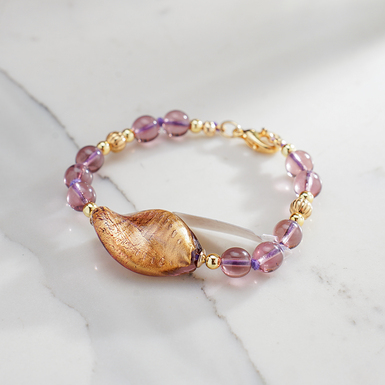 Жіночий браслет Shell з муранського скла