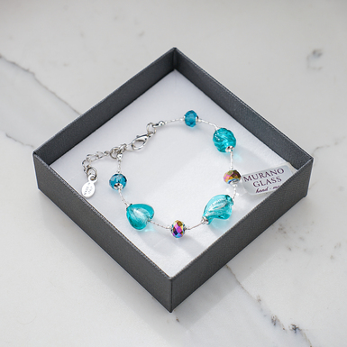 Жіночий браслет Sea's Bubble з муранського скла