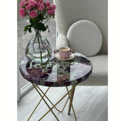 Журнальный стол "Цветение души" ручной работы