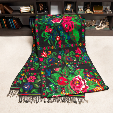 Шерстяной ковер ручной работы, Покутье, Гуцульщина, конец 19-го века (8,5х0,9 м)