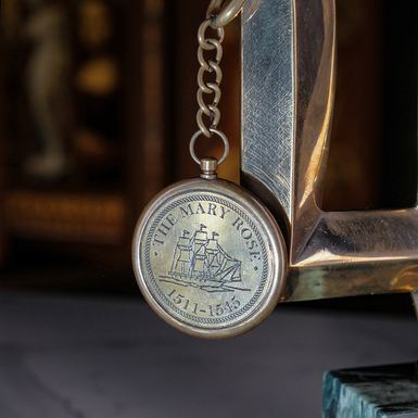 "The Mary Rose" brass calendar key chain by Ross London