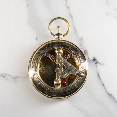 Брелок "Компас с солнечными часами" из латуни от Ross London