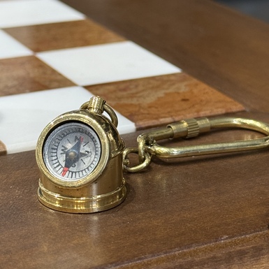 Брелок "Морской шлем с компасом" из латуни от Ross London