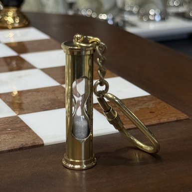 Брелок "Песочные часы" из латуни от Ross London