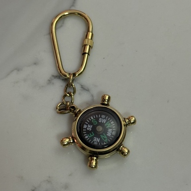 Брелок "Морський штурвал з компасом" з латуні від Ross London