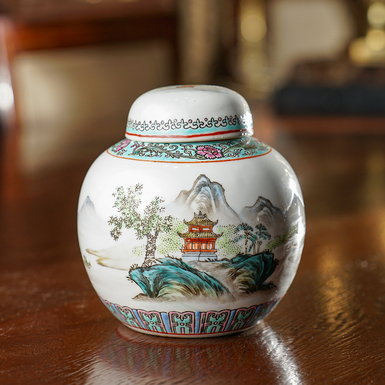 Порцелянова китайська банка для імбиру (1970-ті)