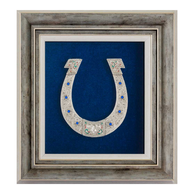 Подарунок-оберіг "Підкова щастя" зі срібленням та камінням