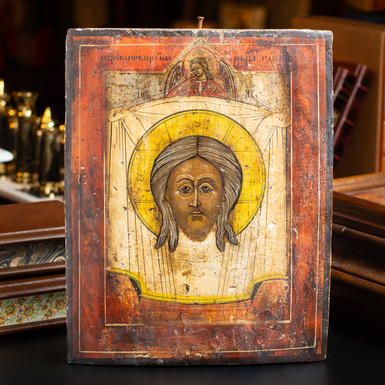 Стародавня ікона Спаса Нерукотворного другої половини 19 століття, Холуй, центральні регіони православ'я