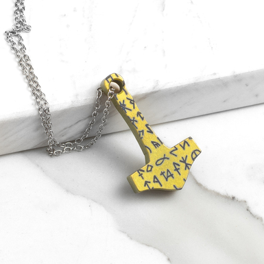 Титанова підвіска "Молот Тора" від Calti (жовтий)