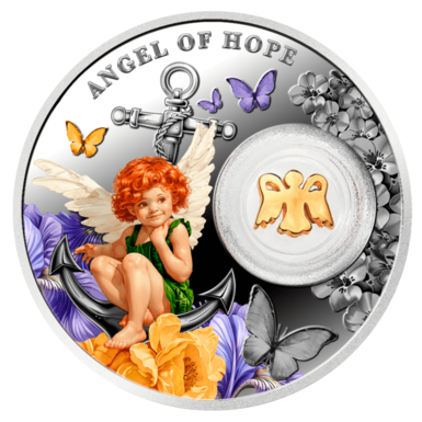 Серебряная монета "Angel of Hope", 1 доллар