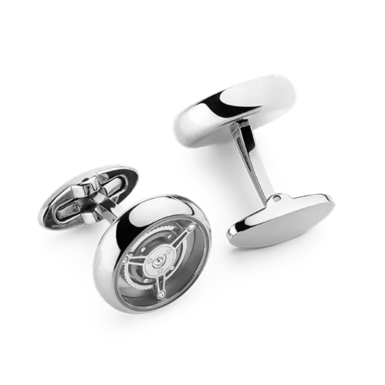 Запонки с турбионом, палладия и кристаллы Preciosa от Montegrappa