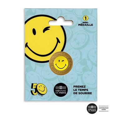 Подарочная мини-монета "50 лет смайлику" 2022 год