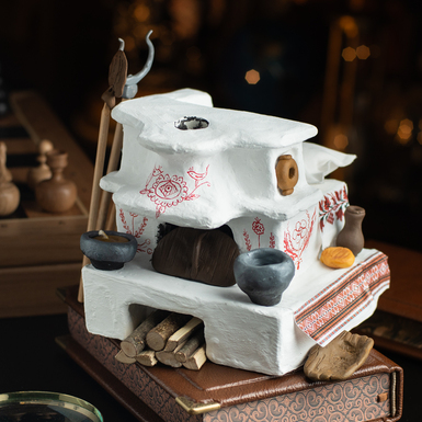 Мініатюра традиційна українська піч "Спокій" з гіпсу
