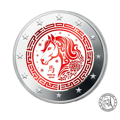 Коллекционная монета "Год Лошади", 2 евро