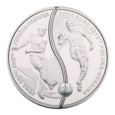 Срібна колекційна монета "UEFA Euro 2012 Ukraine-Poland" (10 гривень), 2012 рік