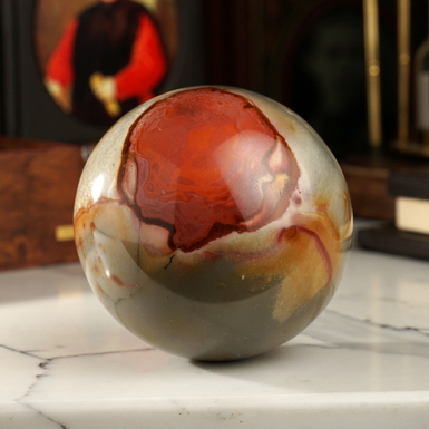 Куля з яшми "Вогонь" від Stone Art Designe (852 г)