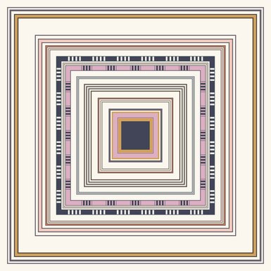 Хустка з шовку «Rectangles» від FAMA (лімітована колекція, 65х65 см)