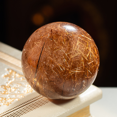Шар из рутилового кварца Caramel от Stone Art Designе (110 г)