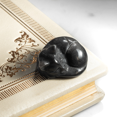 Миниатюрная статуэтка Cat из черного оникса от Stone Art Design (17 г)