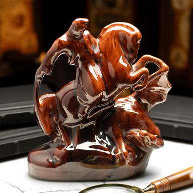 Керамічна статуетка "Козак на коні, що перемагає дракона", Україна, кінець XX ст.