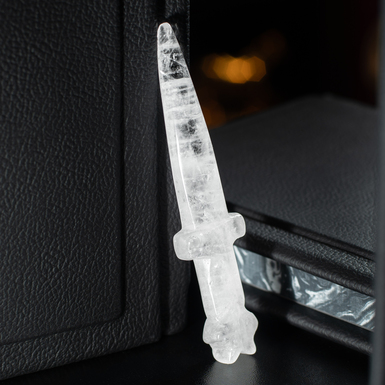 Rock crystal dagger "Power" by Stone Art Designe (40 g)