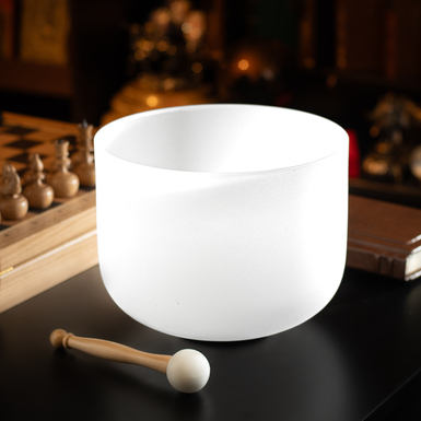 Кварцева співоча чаша White від Stone Art Designe