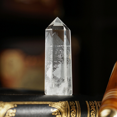 Обеліск із гірського кришталю "Мороз" від Stone Art Designe (41 г)