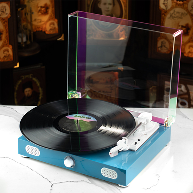 Вініловий програвач в блакитному кольорі з Bluetooth "Sky Wave"