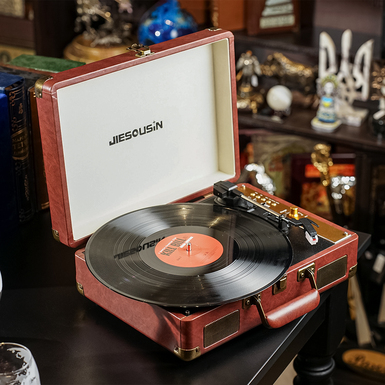 Вініловий програвач у формі валізи на акумуляторі (18000 mAh) "Voyage" від Jiesousin