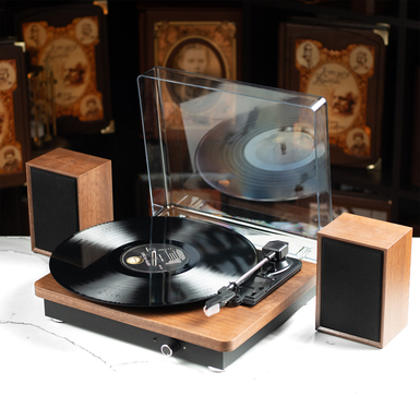 Вініловий програвач з Bluetooth і зовнішніми динаміками "Groovio"