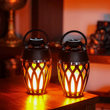Портативные колонки с эффектом пламени и функцией Bluetooth "Light"
