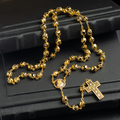 Чотки "Joy of life" з дамаської сталі з позолотою від бренду Anframa (60 см)