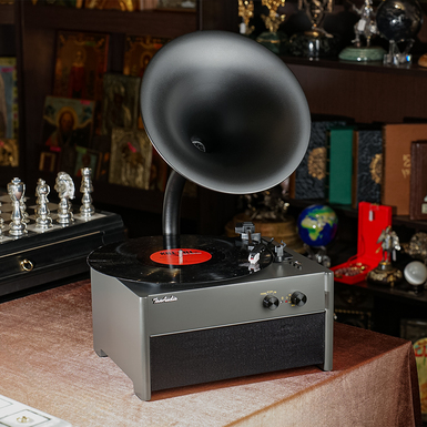 Вінтажний грамофонний програвач чорного кольору з Bluetooth "Revival" від TonAudio