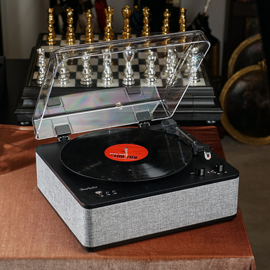 Вініловий програвач в сірому кольорі "Cloud"