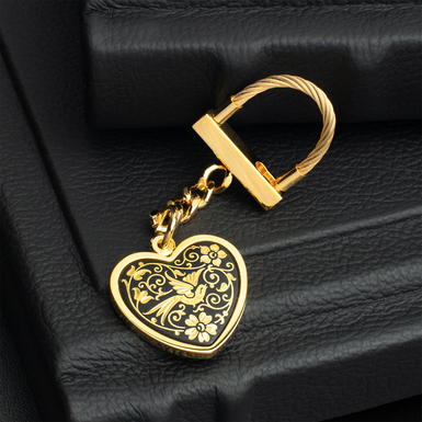 Брелок с позолотой "Featherfly" от бренда Anframa